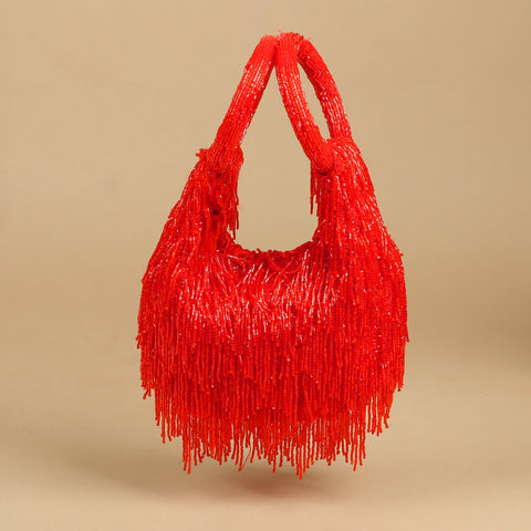 Beaded Fringe Tote