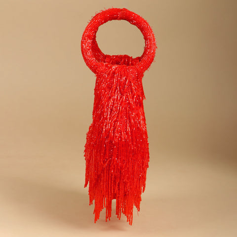 Beaded Fringe Tote