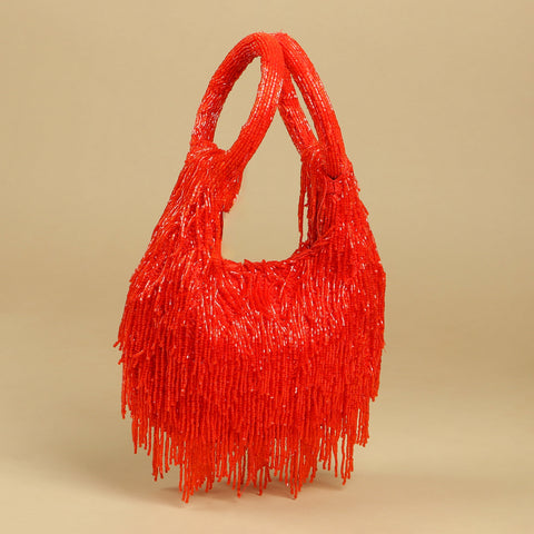 Beaded Fringe Tote