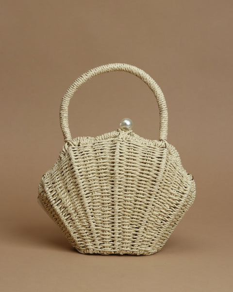 Effortless Glamour Mat Weave Handbag