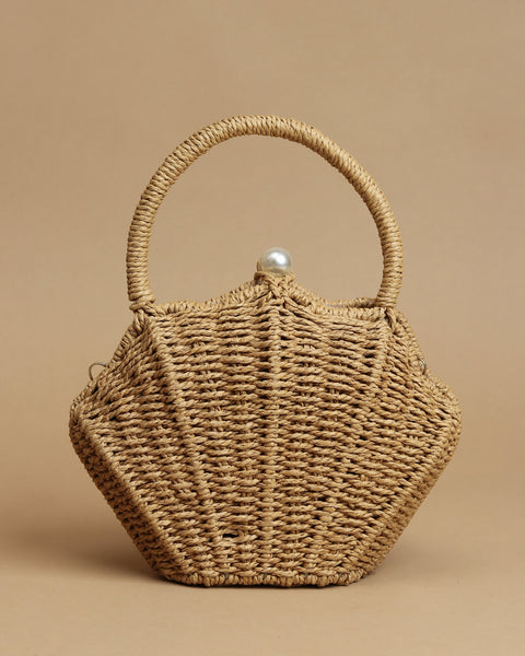 Effortless Glamour Mat Weave Handbag