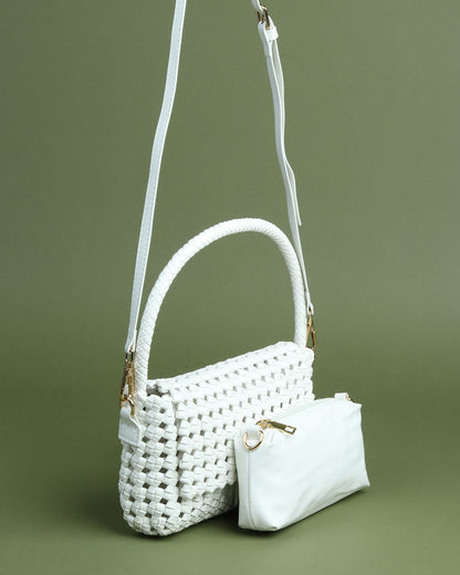 Faux Leather Baguette Bag