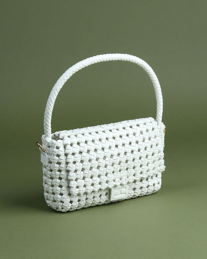 Faux Leather Baguette Bag