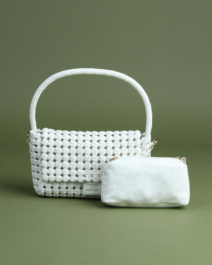 Faux Leather Baguette Bag