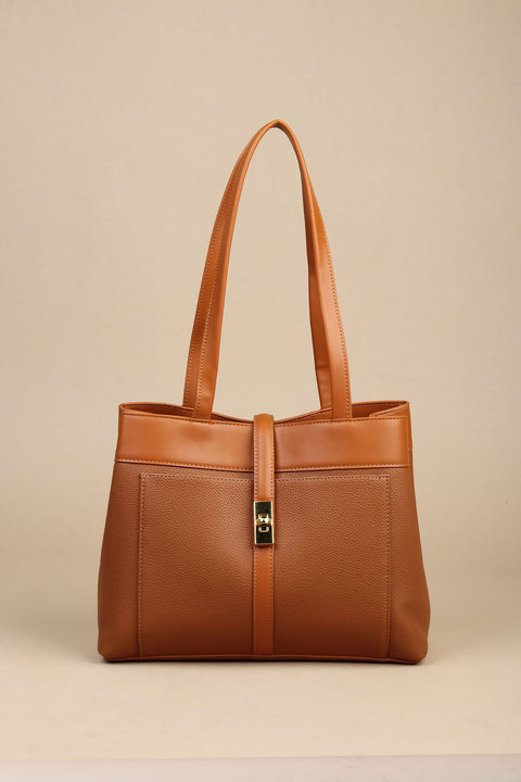 Caramel Elegance Shoulder Bag.