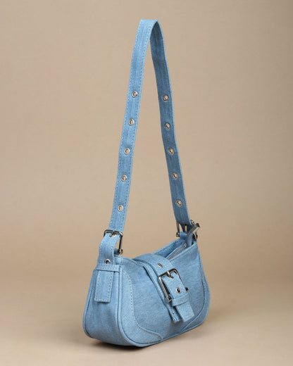 Noir Denim Shoulder Bag