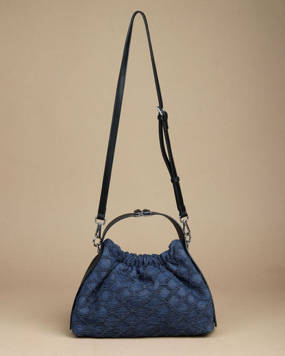 Midnight Weave Drawstring Bag