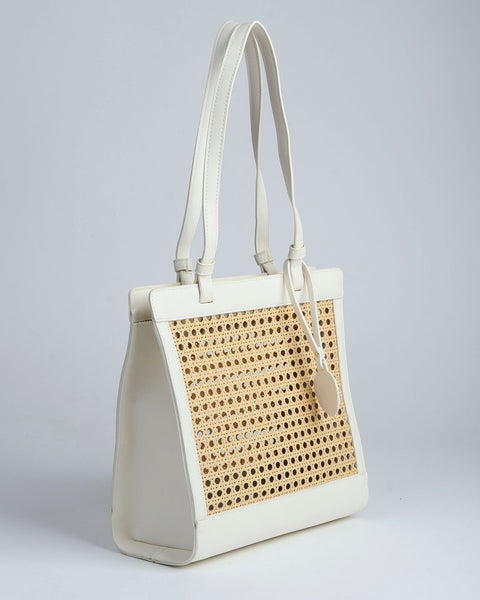 Ivory Canework Tote