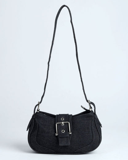 Noir Denim Shoulder Bag
