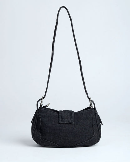 Noir Denim Shoulder Bag