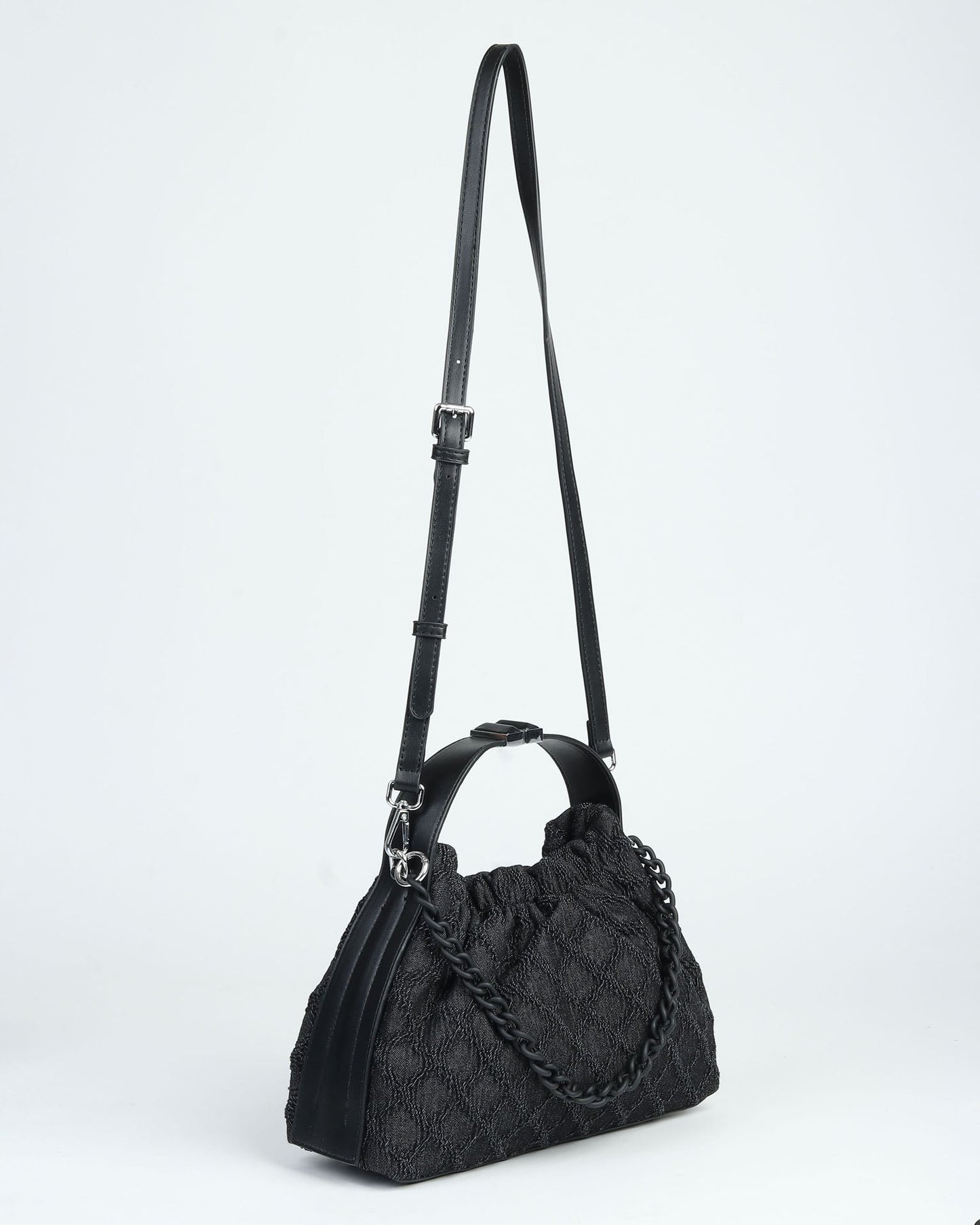 Midnight Weave Drawstring Bag