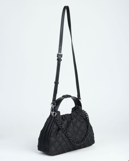 Midnight Weave Drawstring Bag