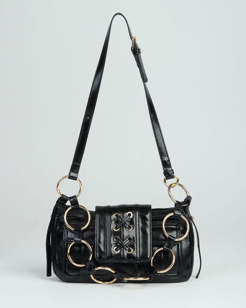 Faux Leather Shoulder Bag