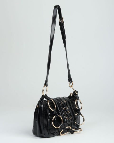 Faux Leather Shoulder Bag